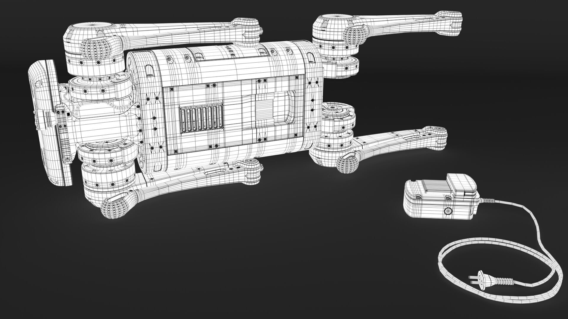 robot dog with manipulator 3D model_29