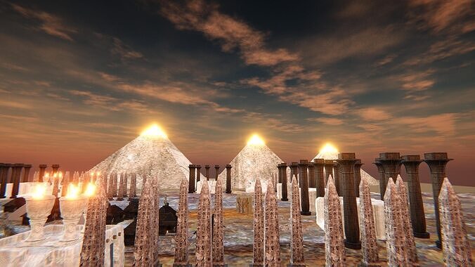 Ancient Egypt City Pack With Unity Asset Ready Low-poly 3D model