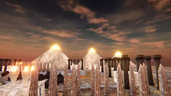 Ancient Egypt City Pack With Unity Asset Ready Low-poly 3D model