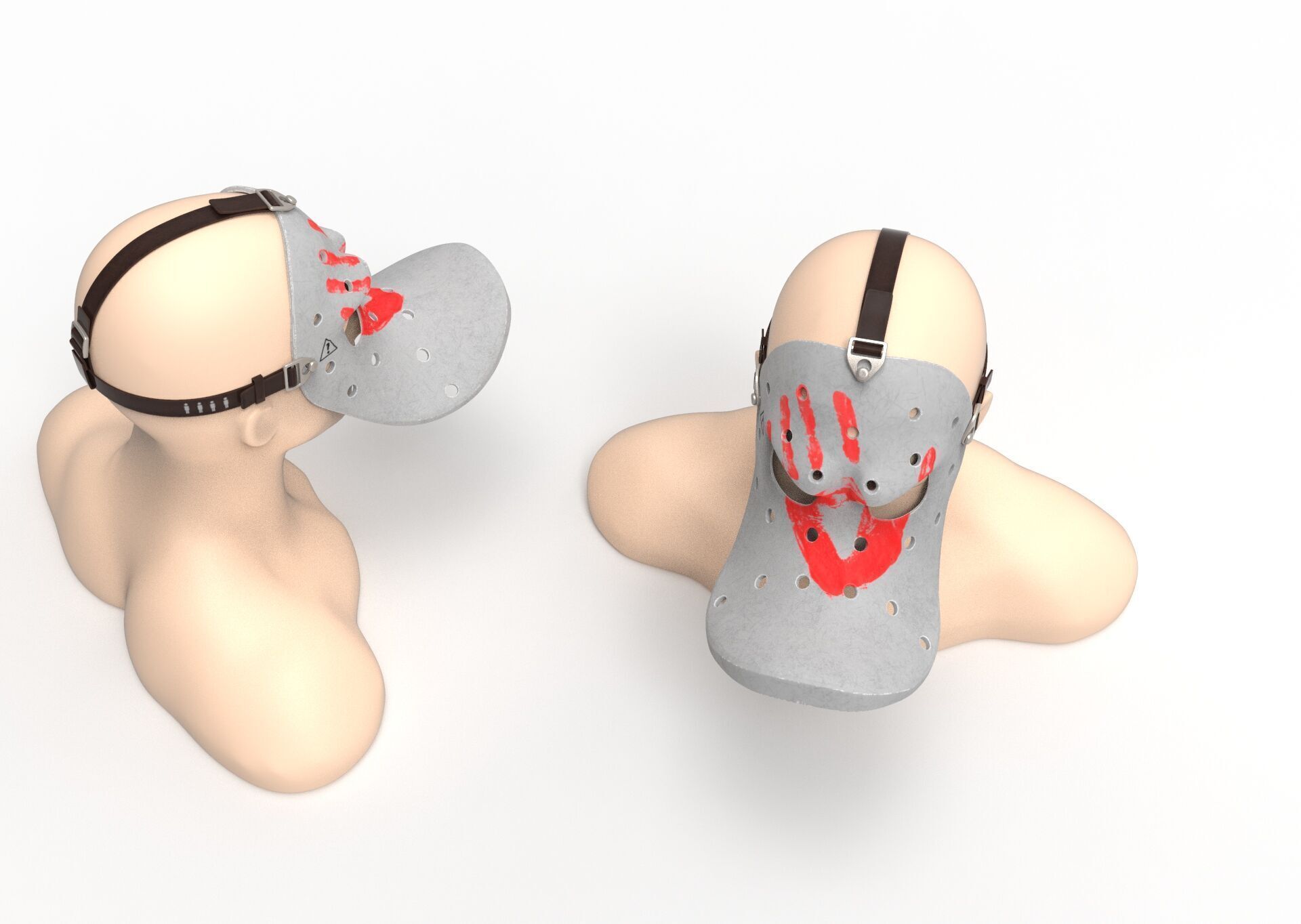 Mask angry duck 3D model_5