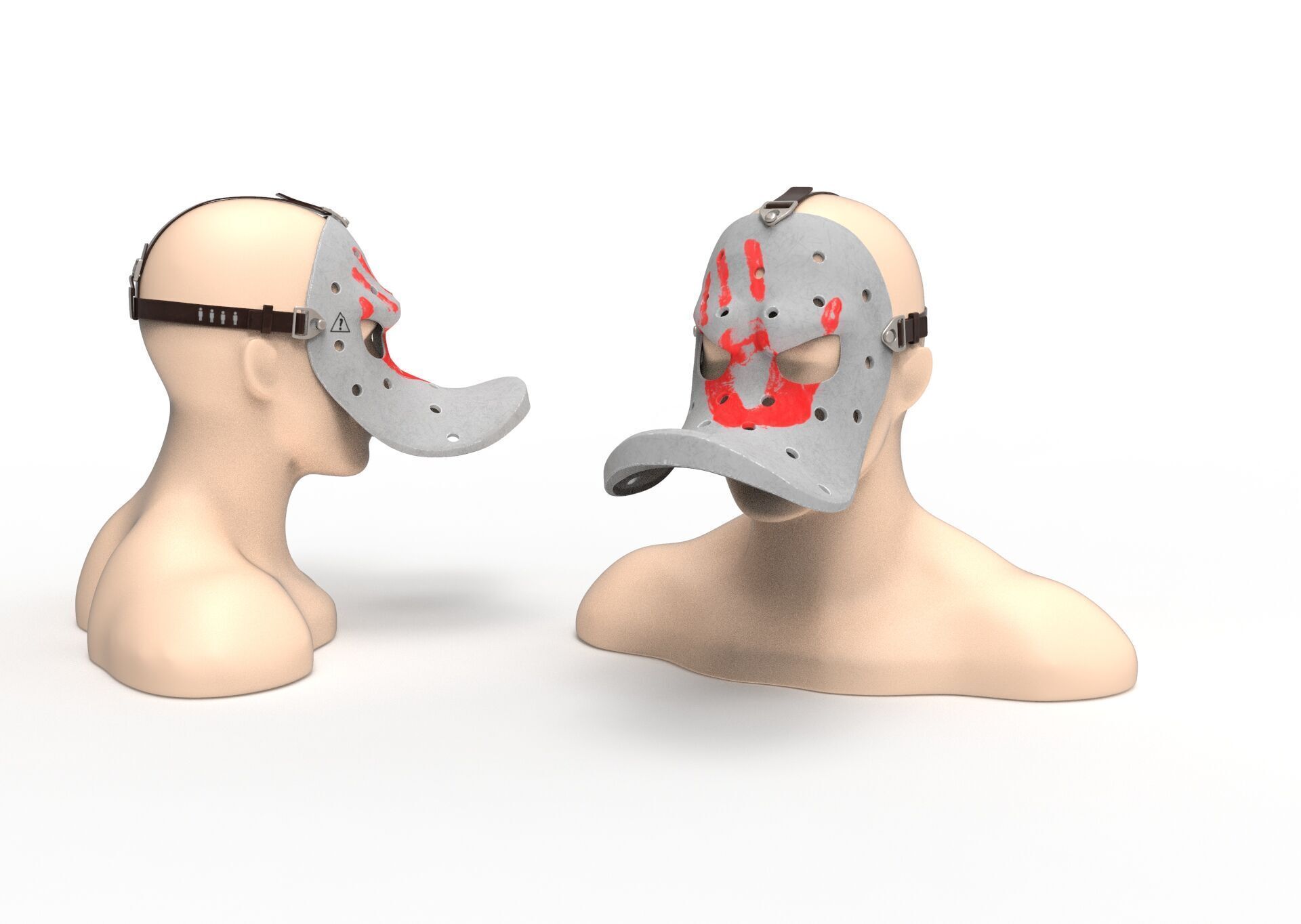 Mask angry duck 3D model_3