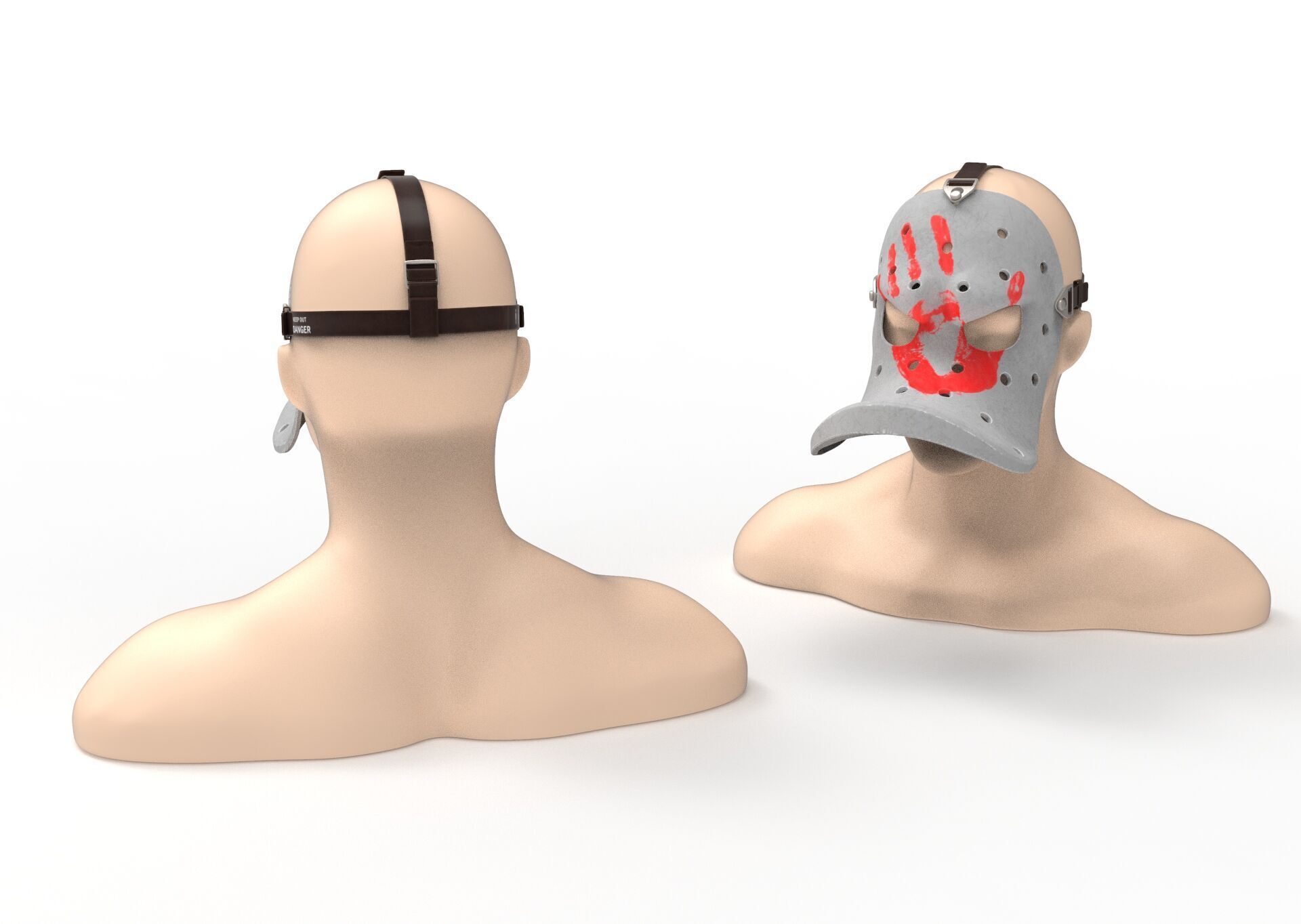 Mask angry duck 3D model_4