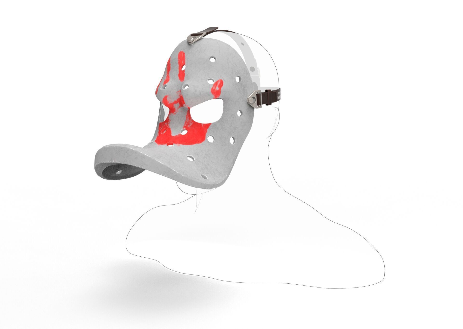 Mask angry duck 3D model_2