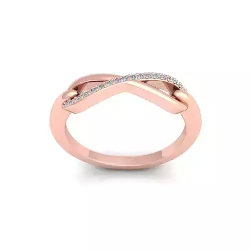 Infinity Diamond Ring 3d Model and Render