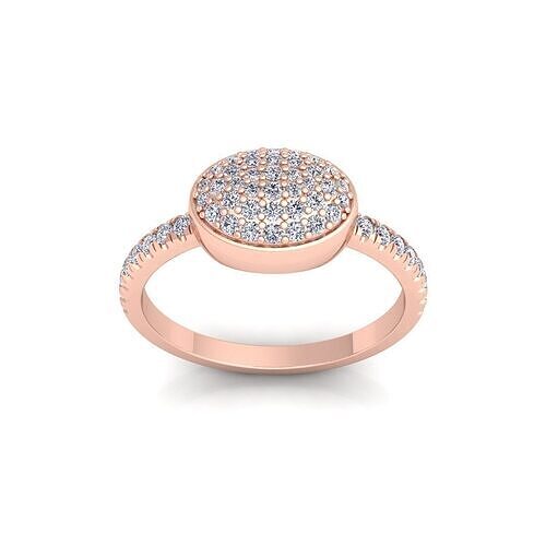 Small Fancy Diamond Ring 3d Model and Render  3D print model