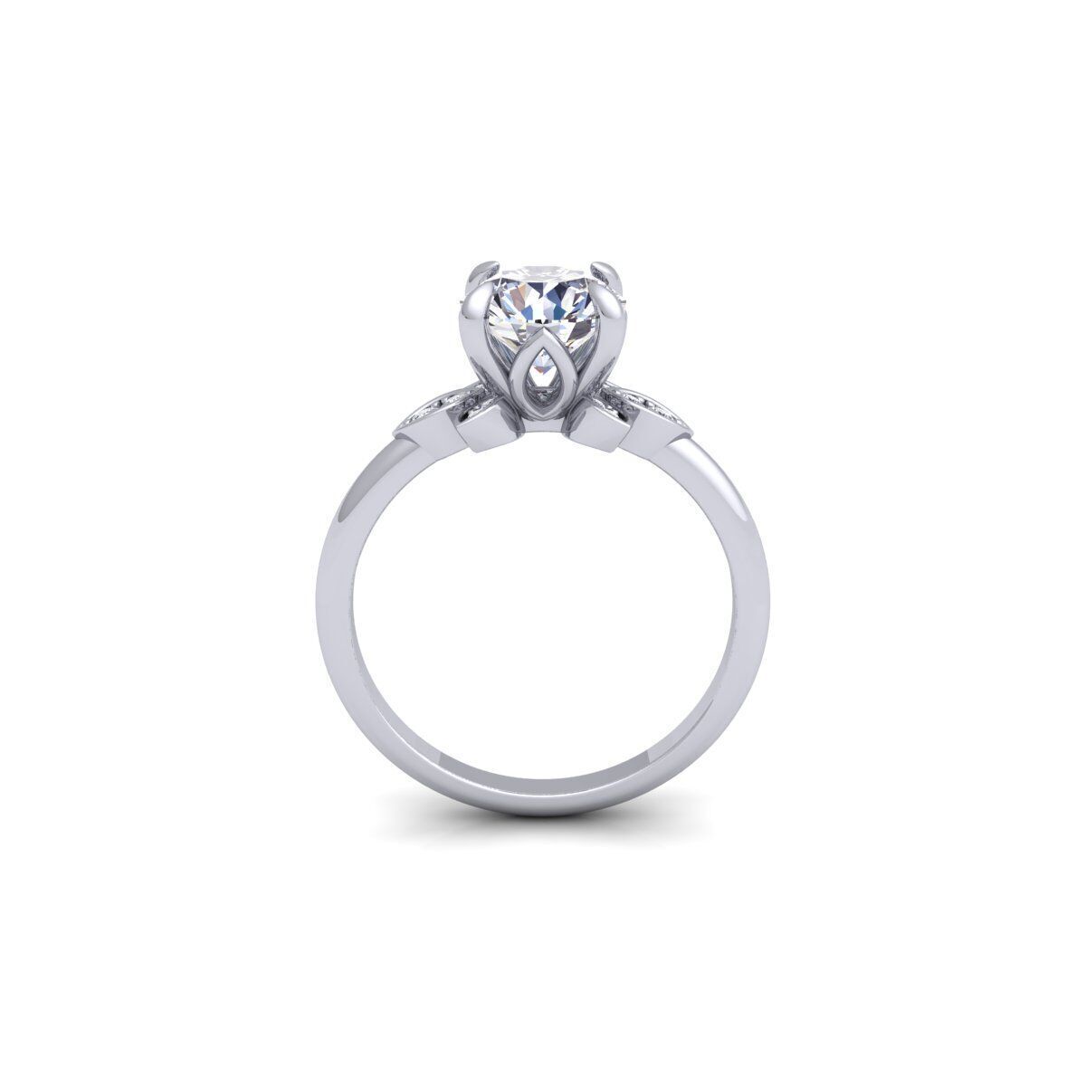 Fancy Engagement Ring 3 3d Model and Render 3D print model_5