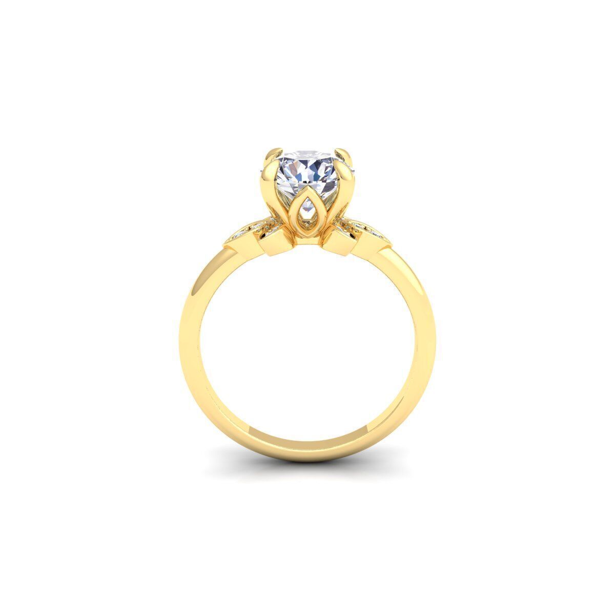 Fancy Engagement Ring 3 3d Model and Render 3D print model_3