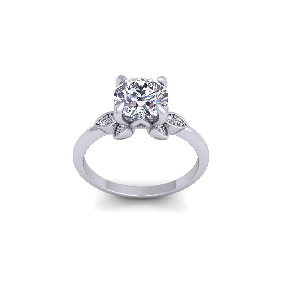 Fancy Engagement Ring 3 3d Model and Render 3D print model_2