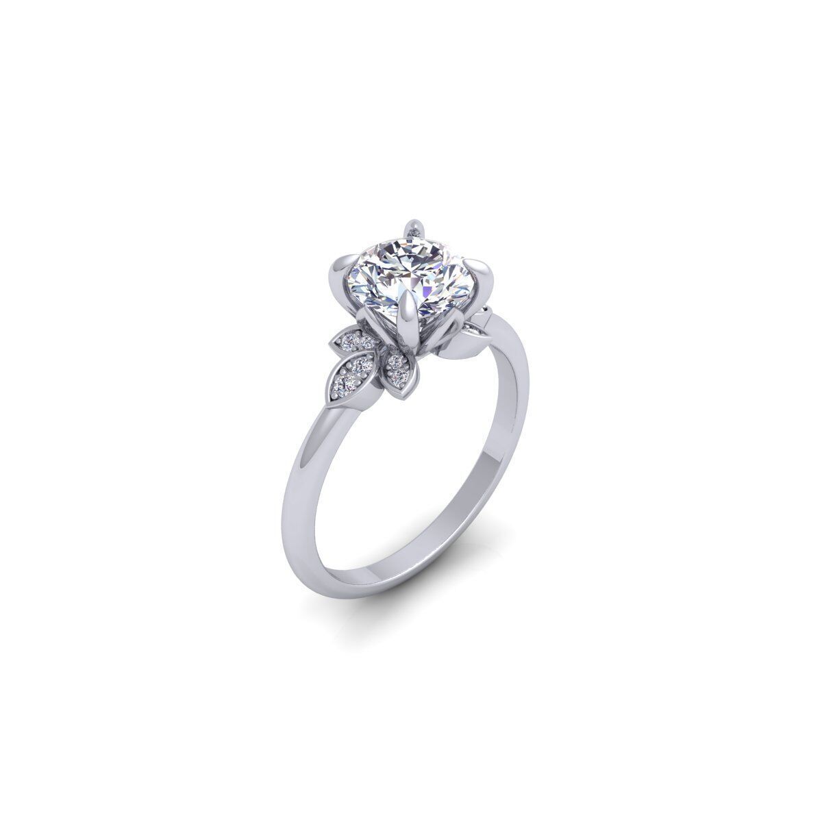 Fancy Engagement Ring 3 3d Model and Render 3D print model_8