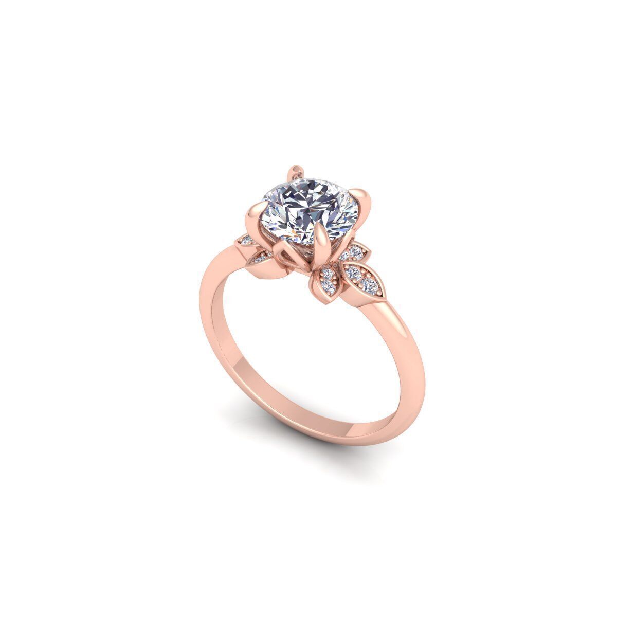 Fancy Engagement Ring 3 3d Model and Render 3D print model_10