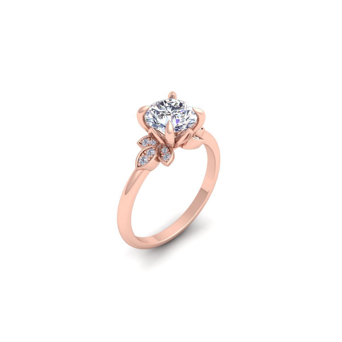 Fancy Engagement Ring 3 3d Model and Render 3D print model_7