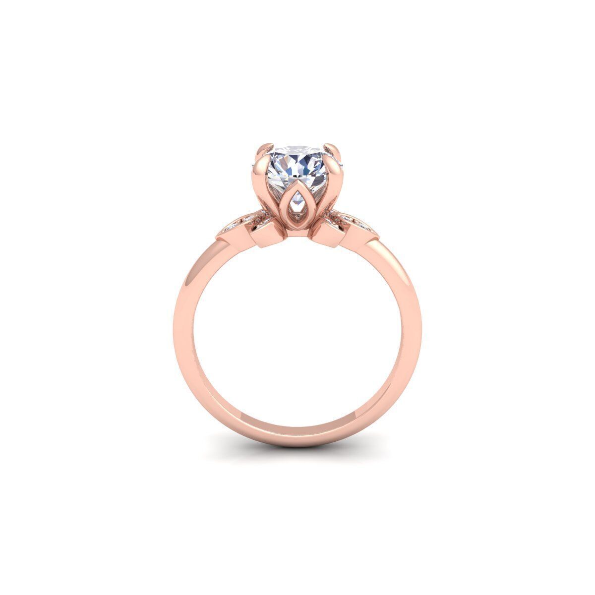 Fancy Engagement Ring 3 3d Model and Render 3D print model_4
