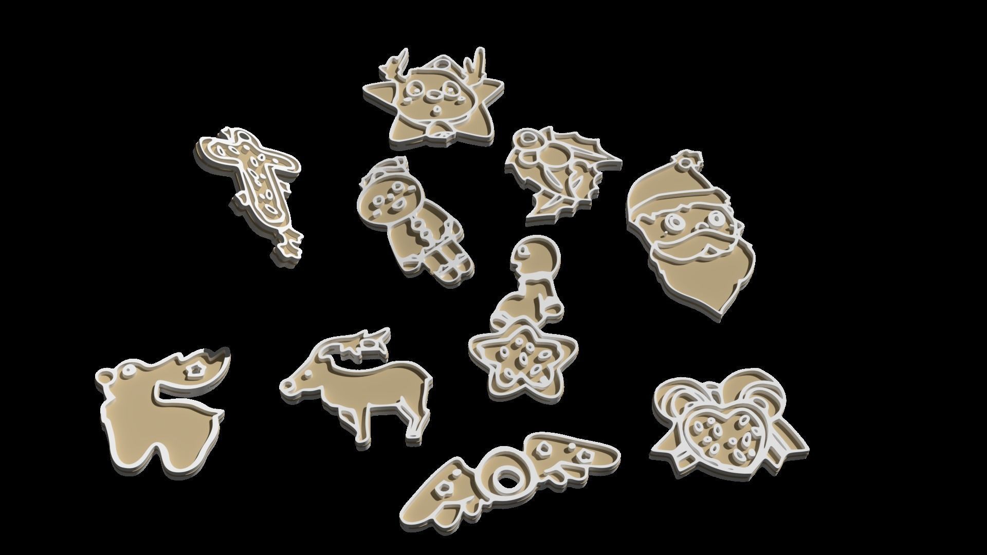 Christmas decorations SET 3D print model_5