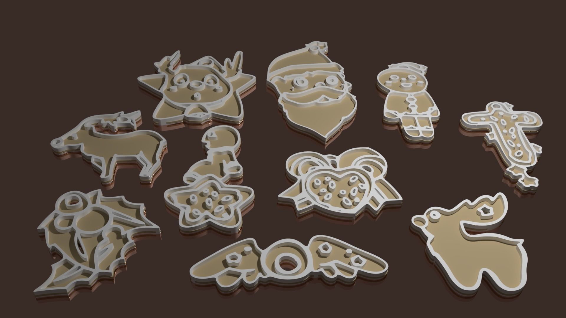 Christmas decorations SET 3D print model_7