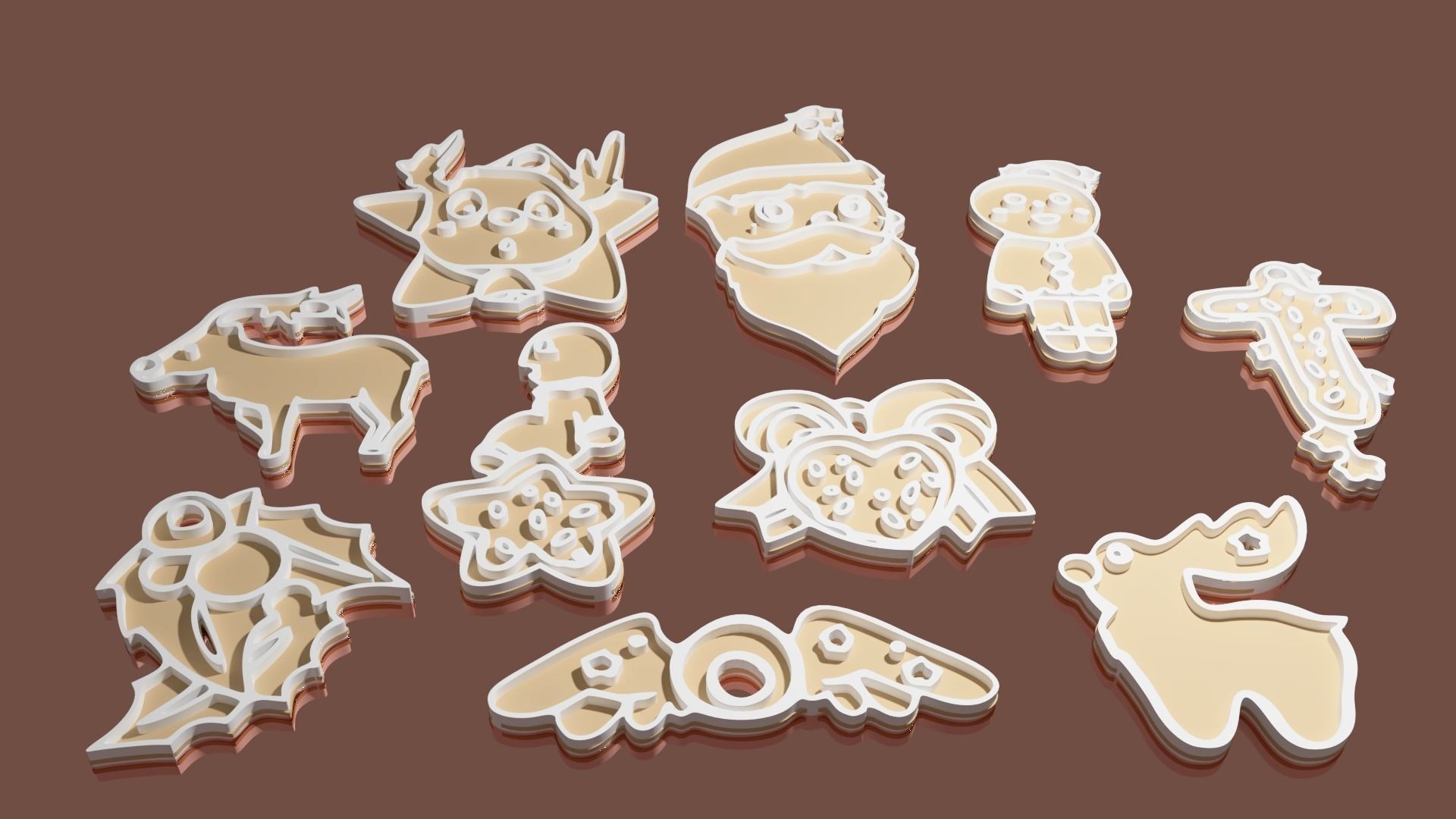 Christmas decorations SET 3D print model_2