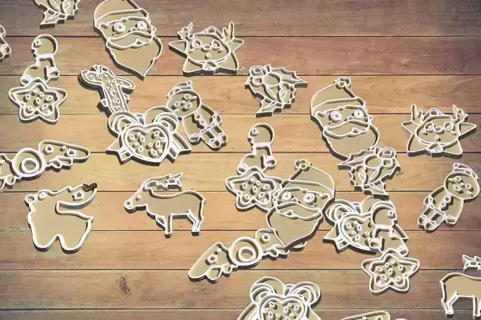 Christmas decorations SET 3D print model