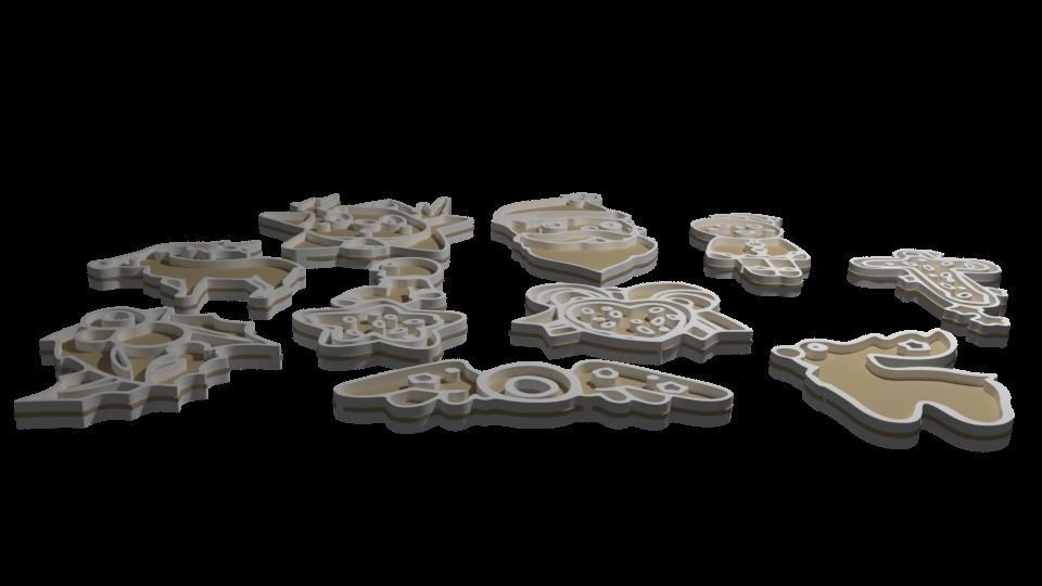 Christmas decorations SET 3D print model_6