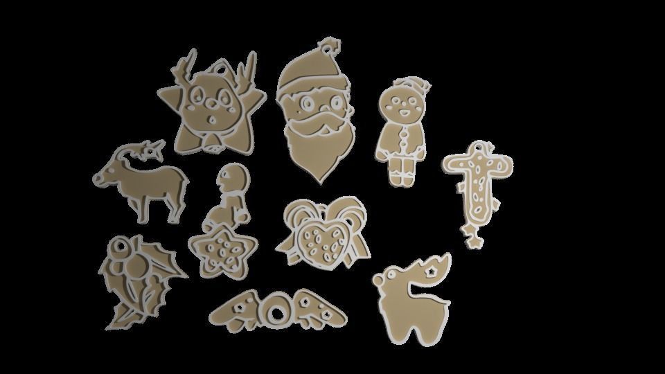 Christmas decorations SET 3D print model_3