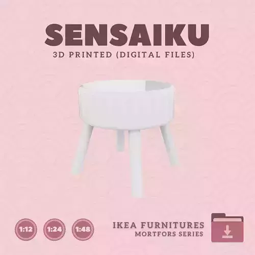 38 MORTFORS Pouffe for Miniature Dollhouse - IKEA - 3D Print 3D print model