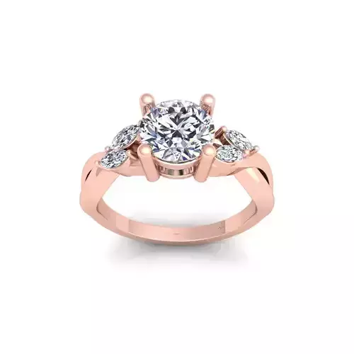 Engagement Ring 5 3d Model and Render  3D print model