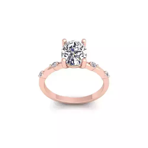 Solitaire Diamond Ring 3d Model and Render 