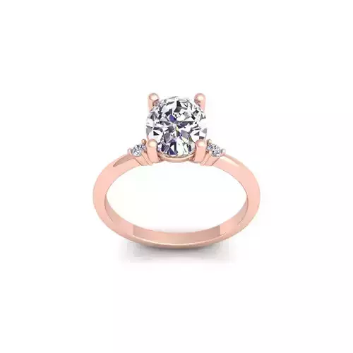 Solitaire Ring 3d Model and Render 