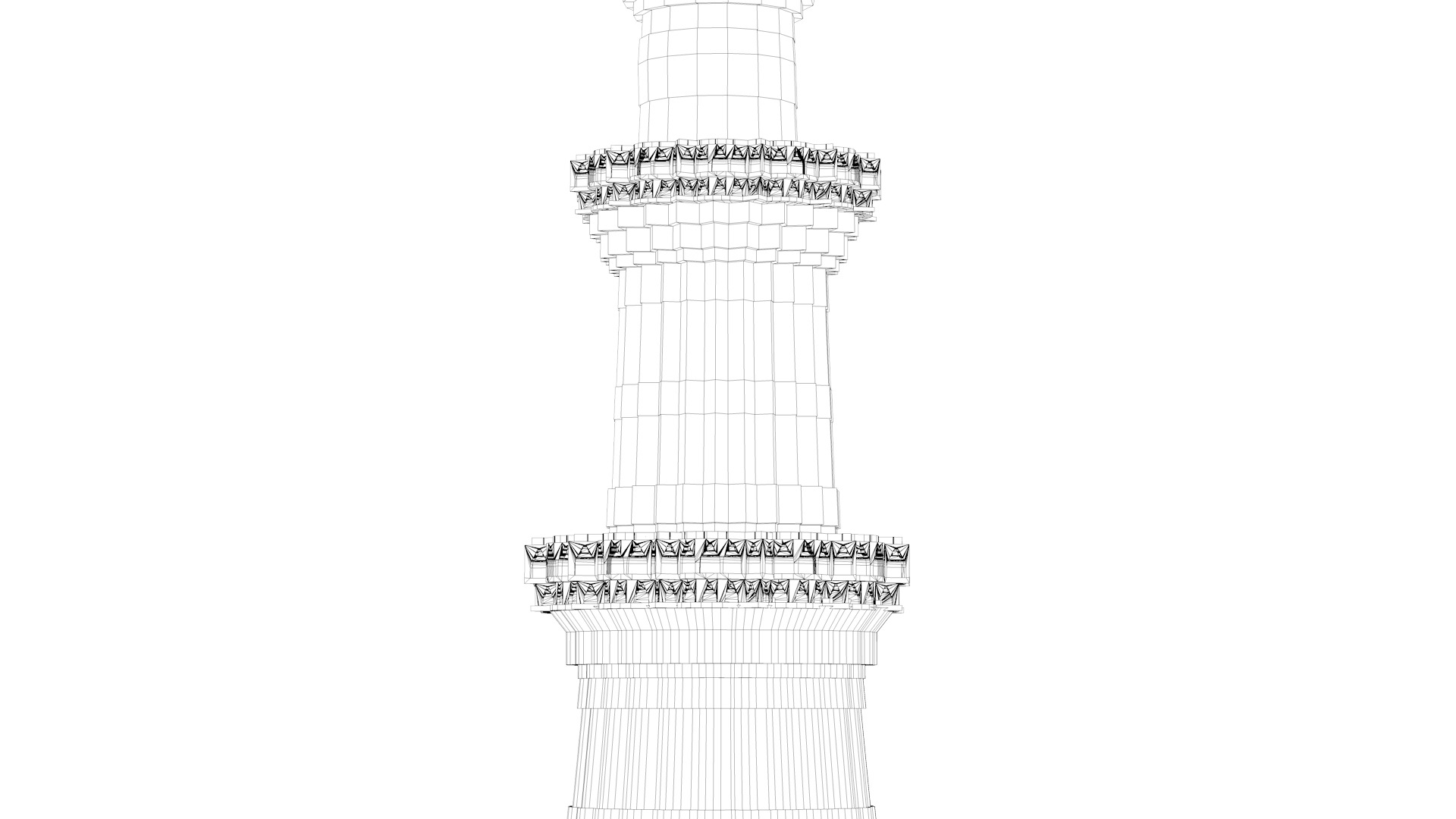 Qutub Minar 3D model_8