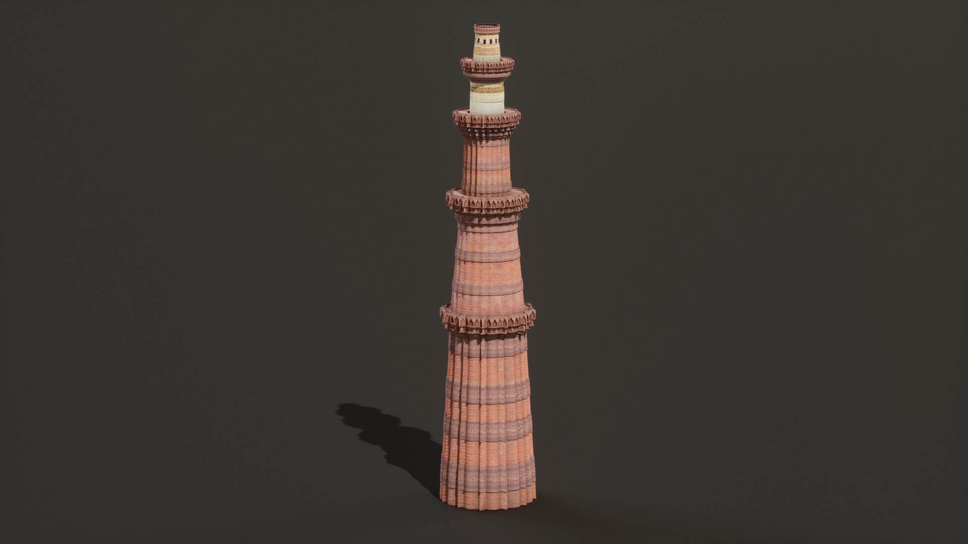 Qutub Minar 3D model_6