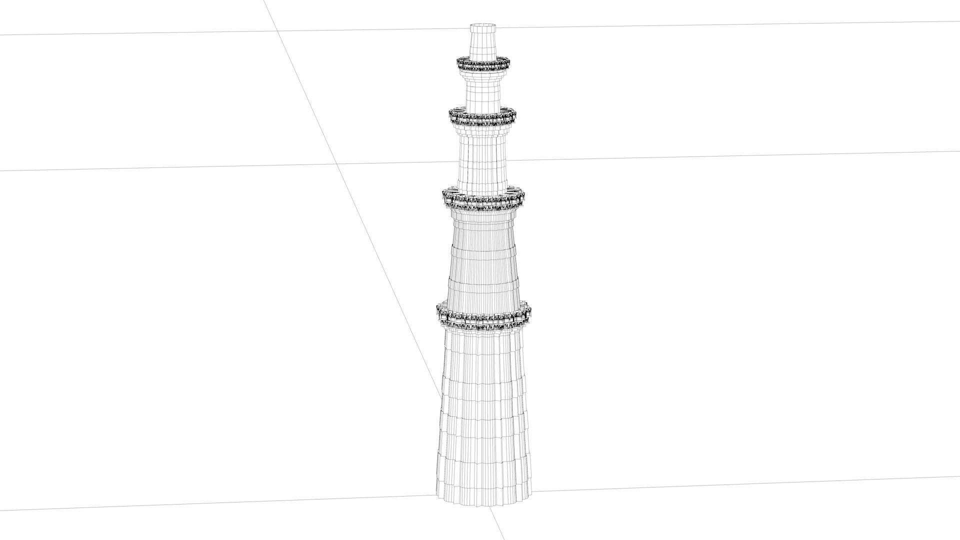 Qutub Minar 3D model_9