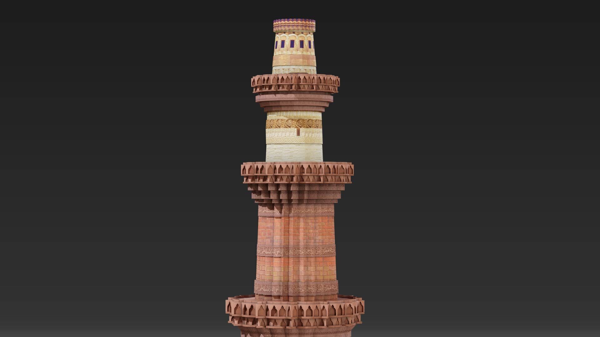 Qutub Minar 3D model_2