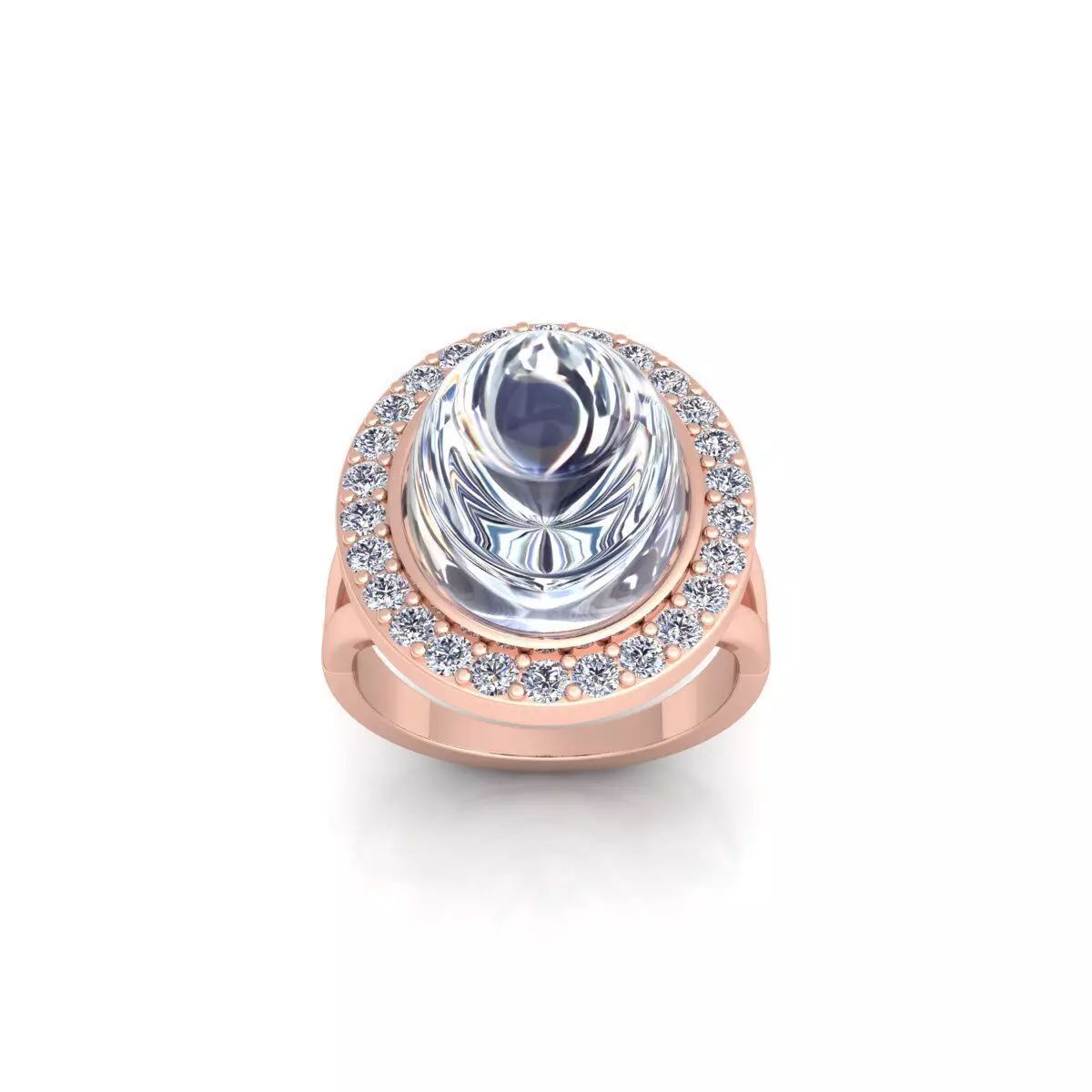 Opel Design Diamond Ring 3d Model and Render 3D print model
