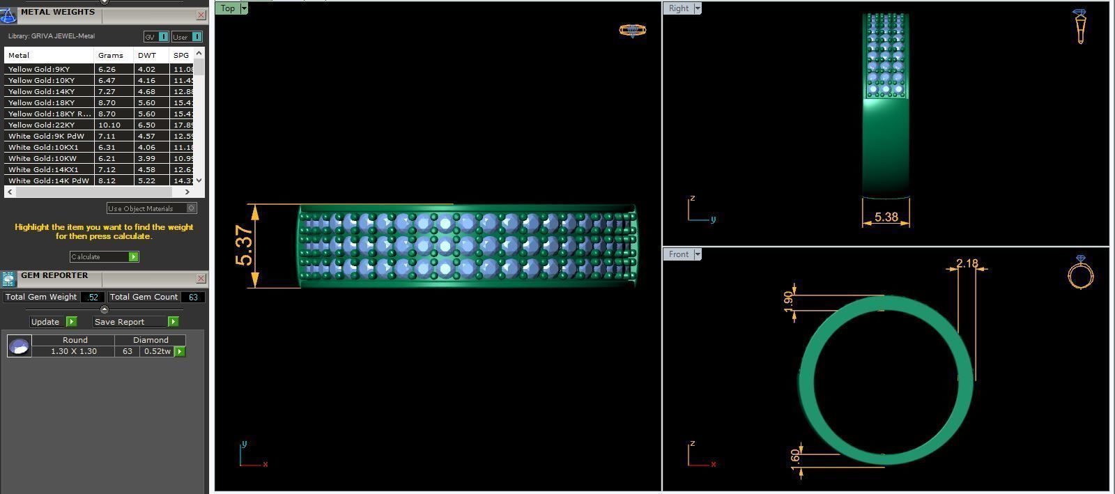 Band Diamond Ring 3d Model and Render  3D print model_12