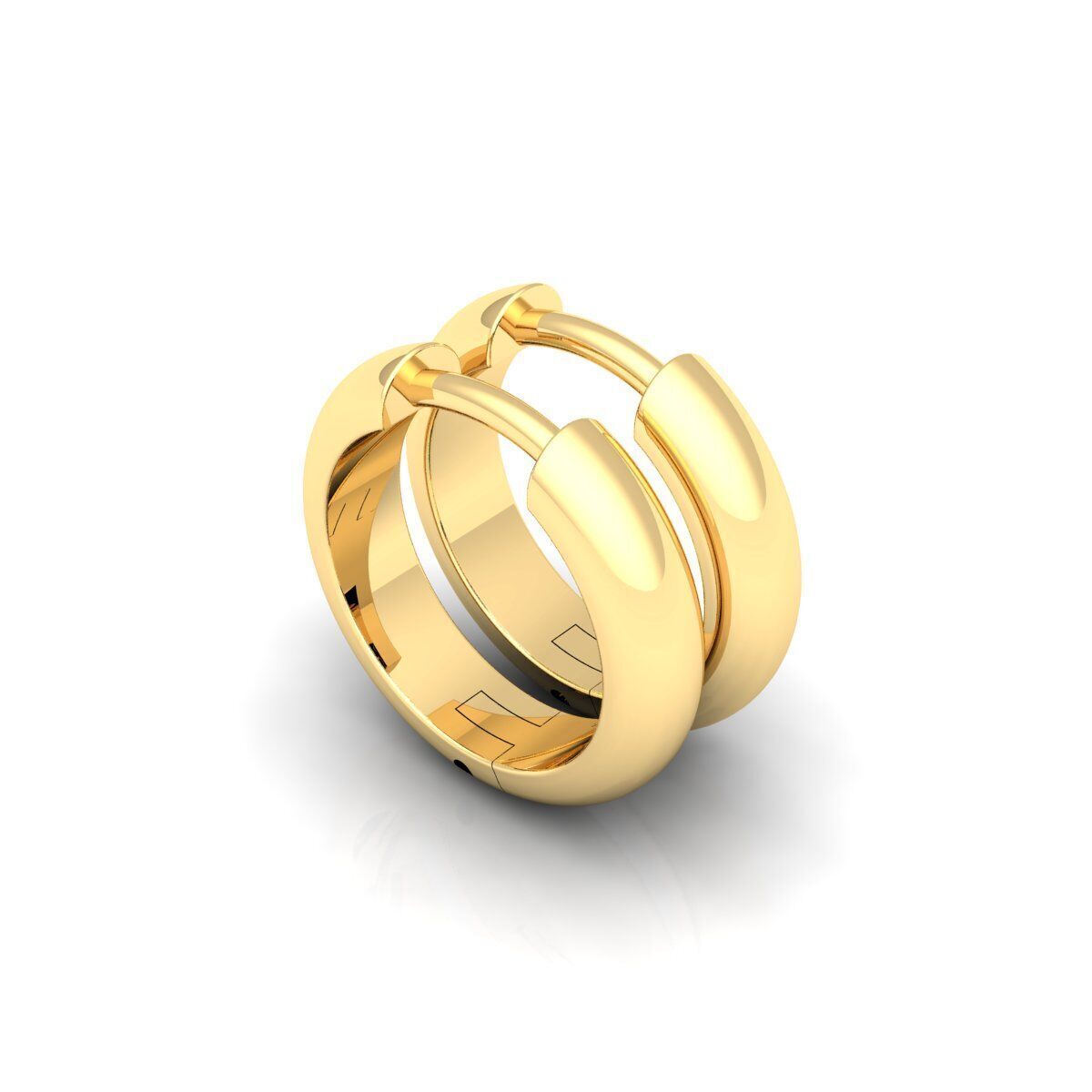 Small Hoop Earring 3d Model and Render  3D print model_9