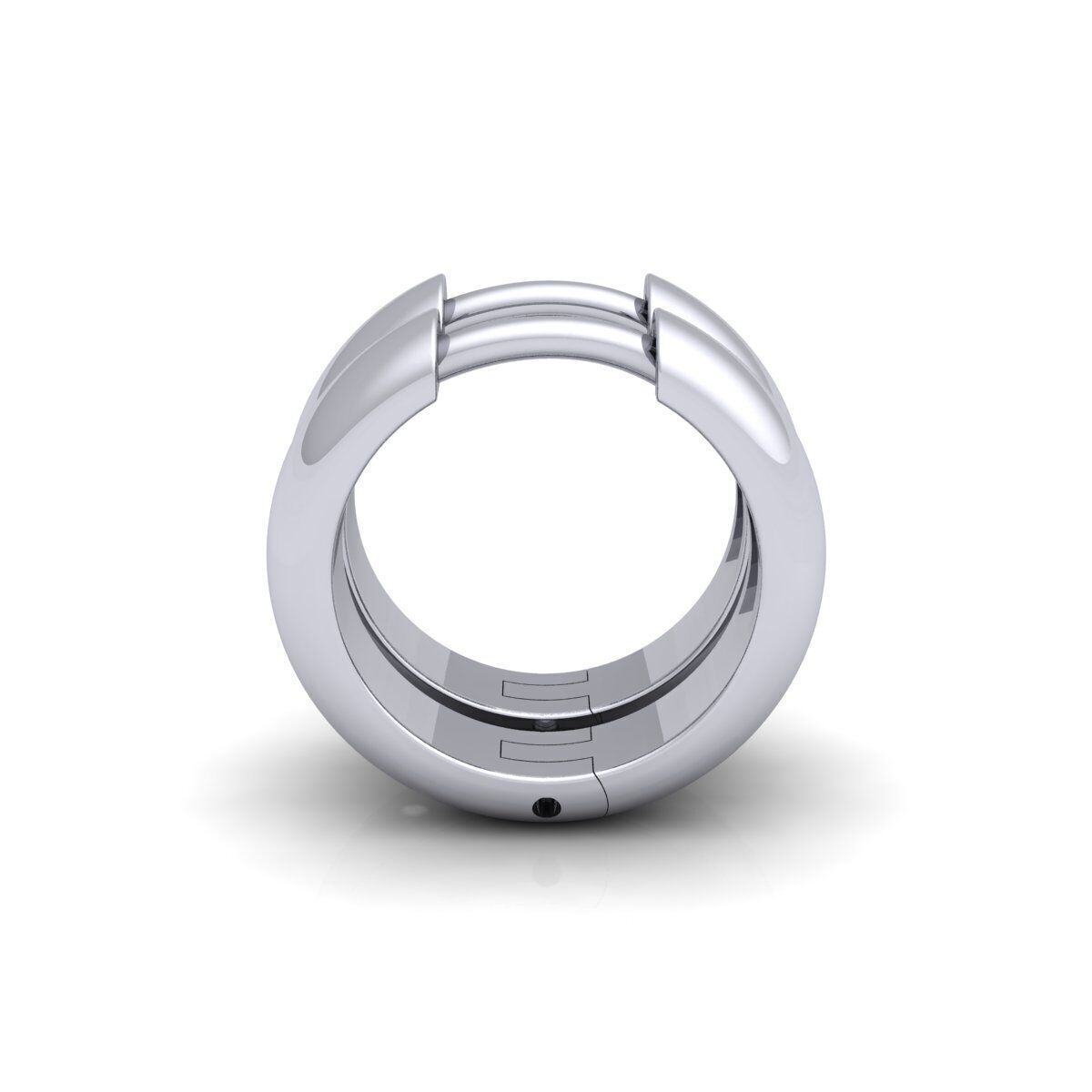 Small Hoop Earring 3d Model and Render  3D print model_5