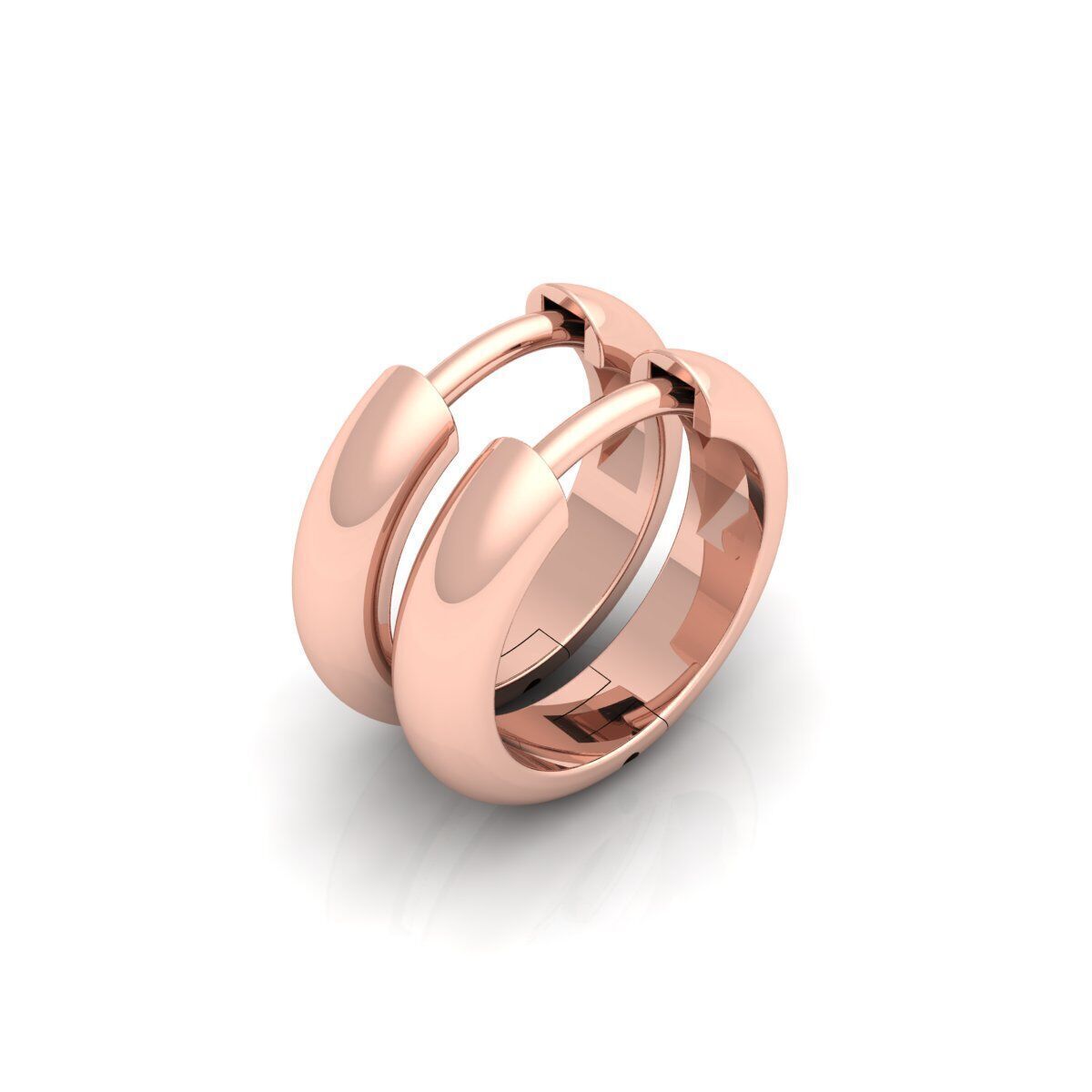 Small Hoop Earring 3d Model and Render  3D print model_7
