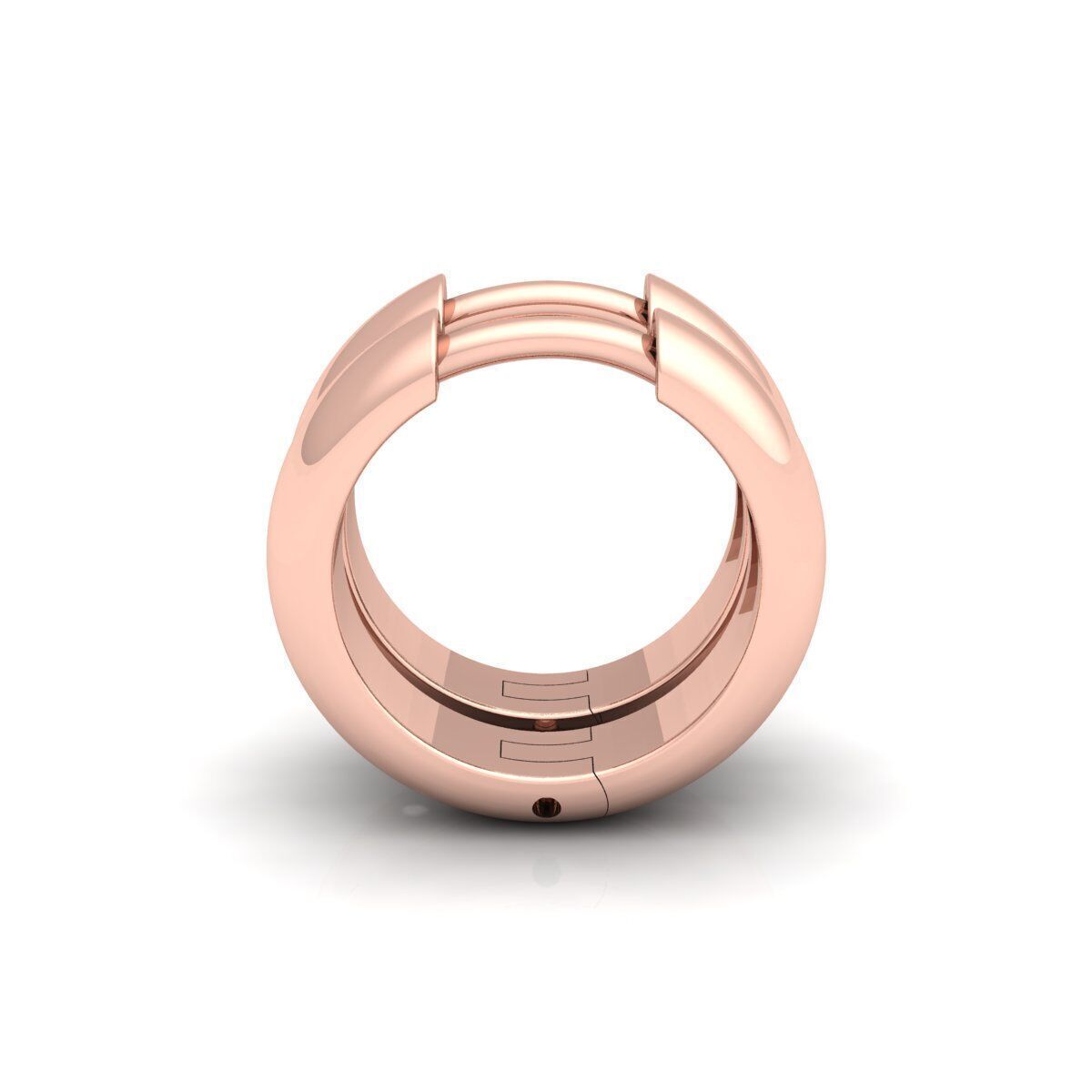Small Hoop Earring 3d Model and Render  3D print model_4
