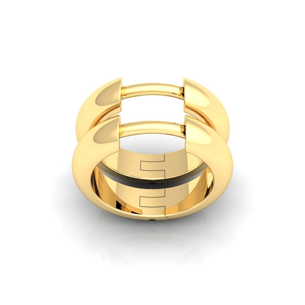 Small Hoop Earring 3d Model and Render  3D print model_1