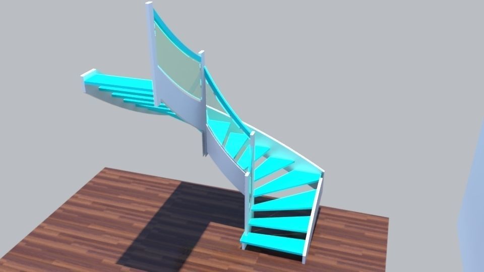 stairs spiral staircase Free 3D model_2