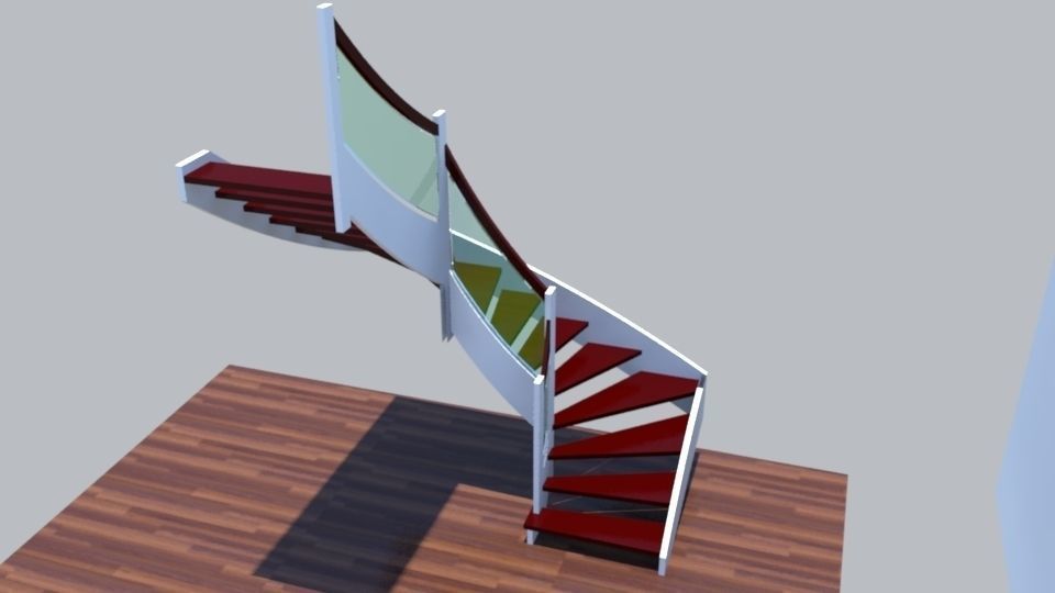 stairs spiral staircase Free 3D model_1