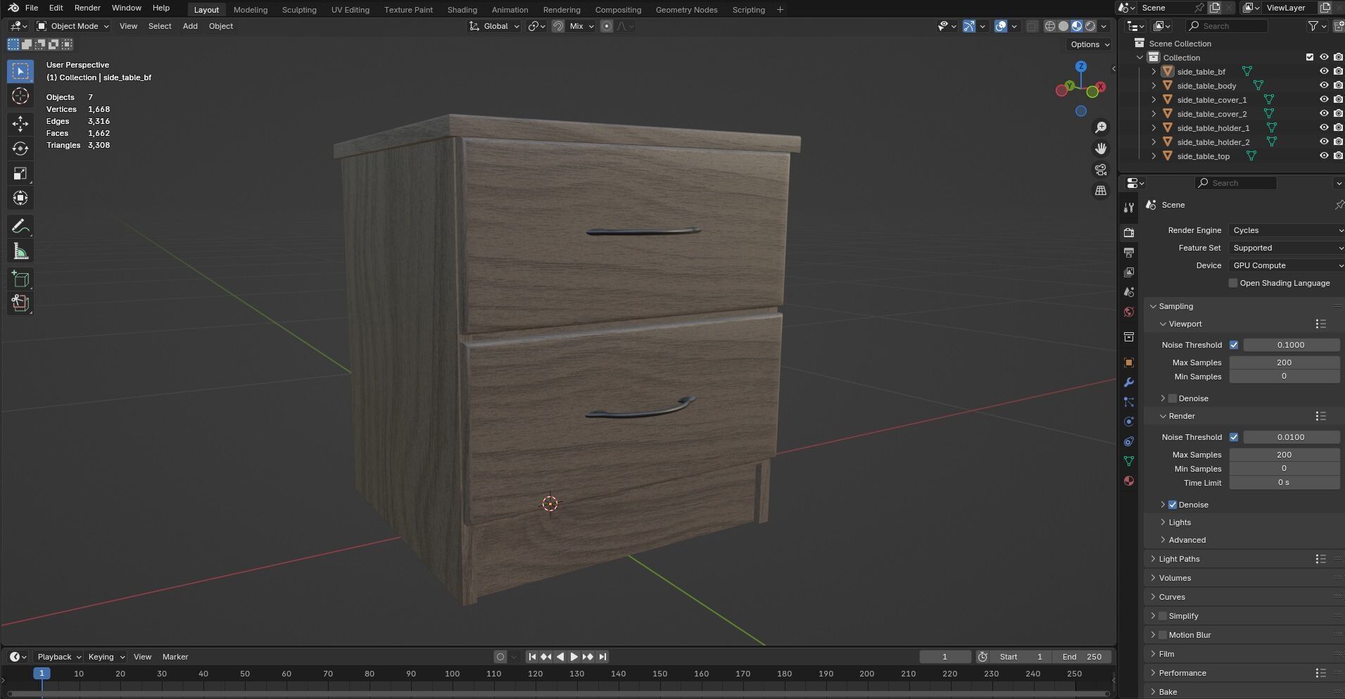 Side Table CG22 3D model_11