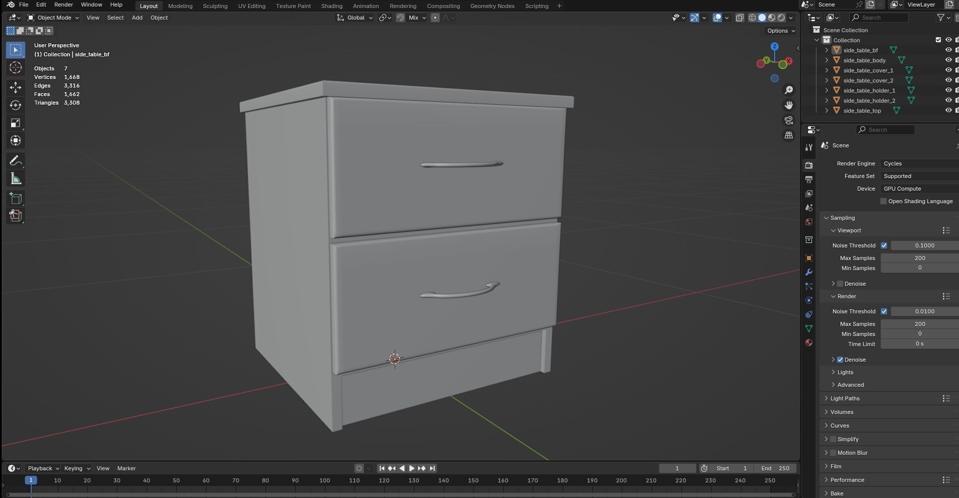 Side Table CG22 3D model_10