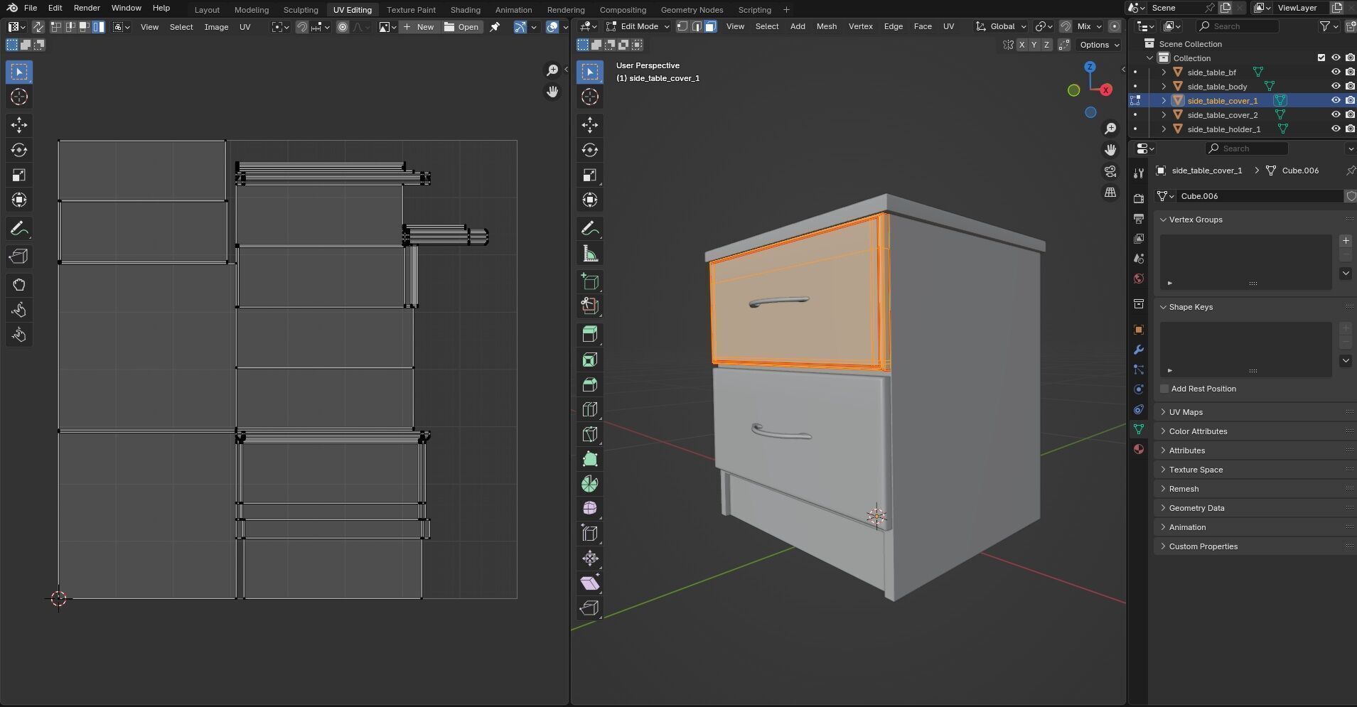 Side Table CG22 3D model_14