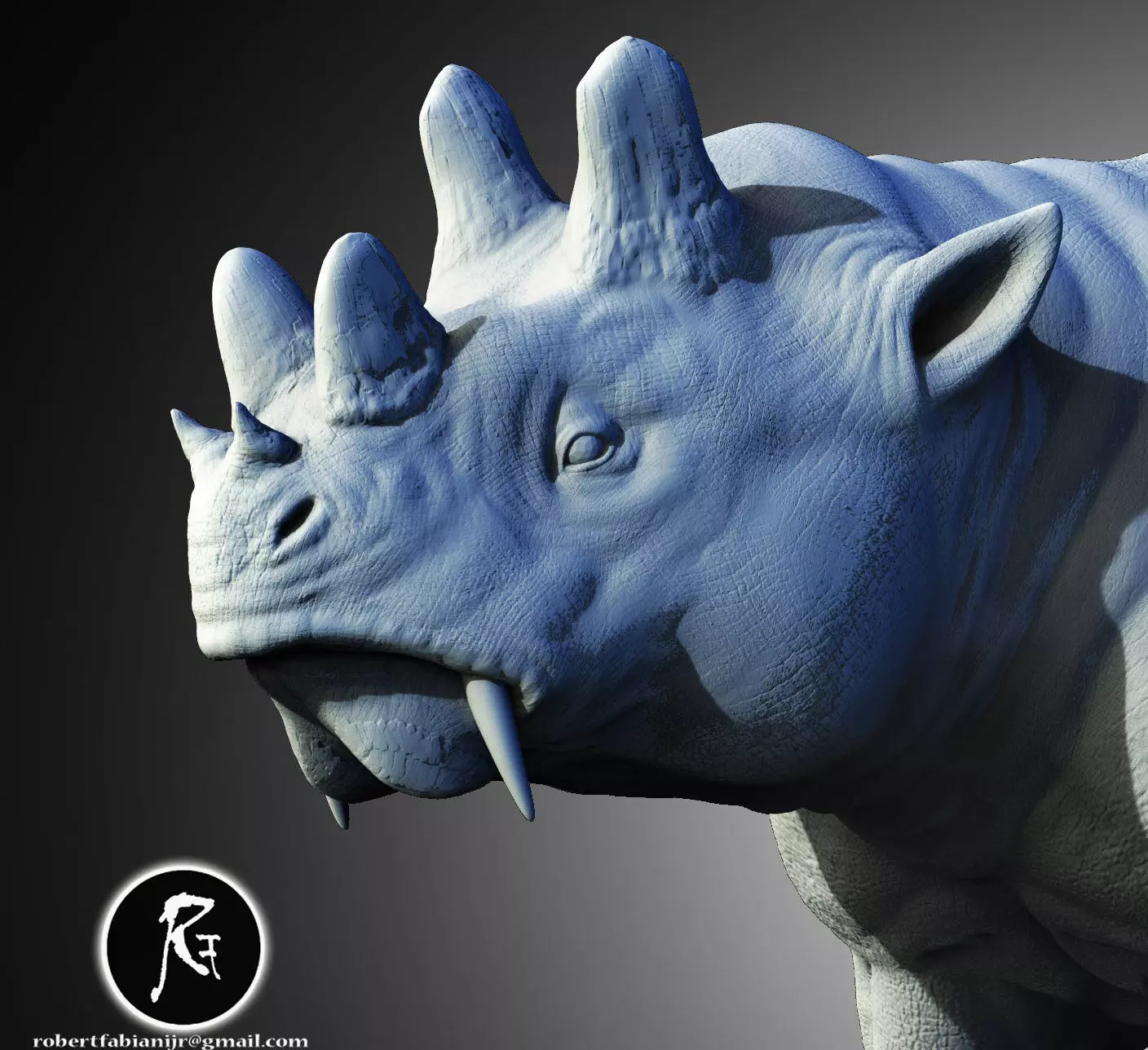 Uintatherium The Horned Giant of the Eocene 3D print model