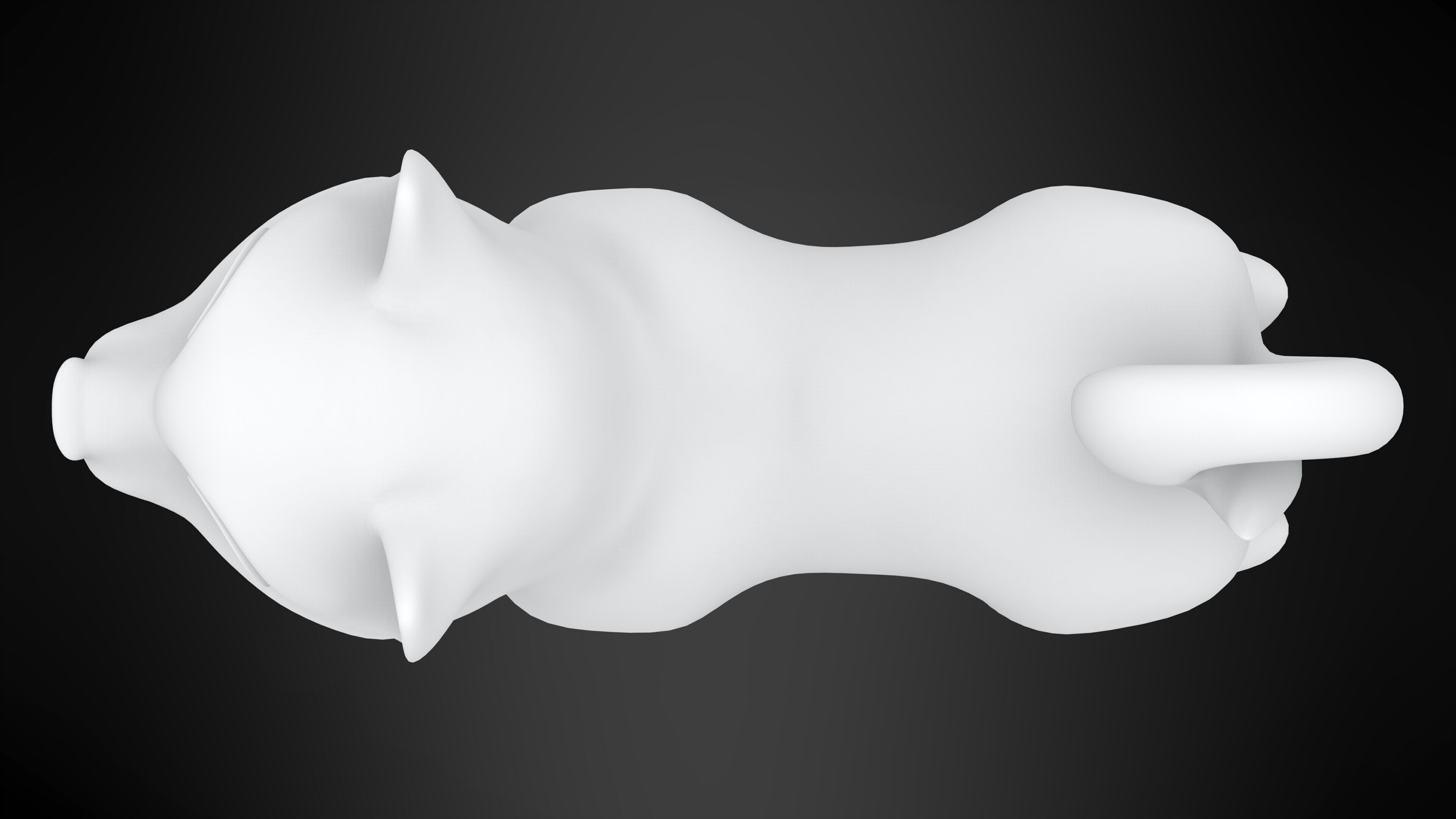 American Akita Low-poly 3D model_9