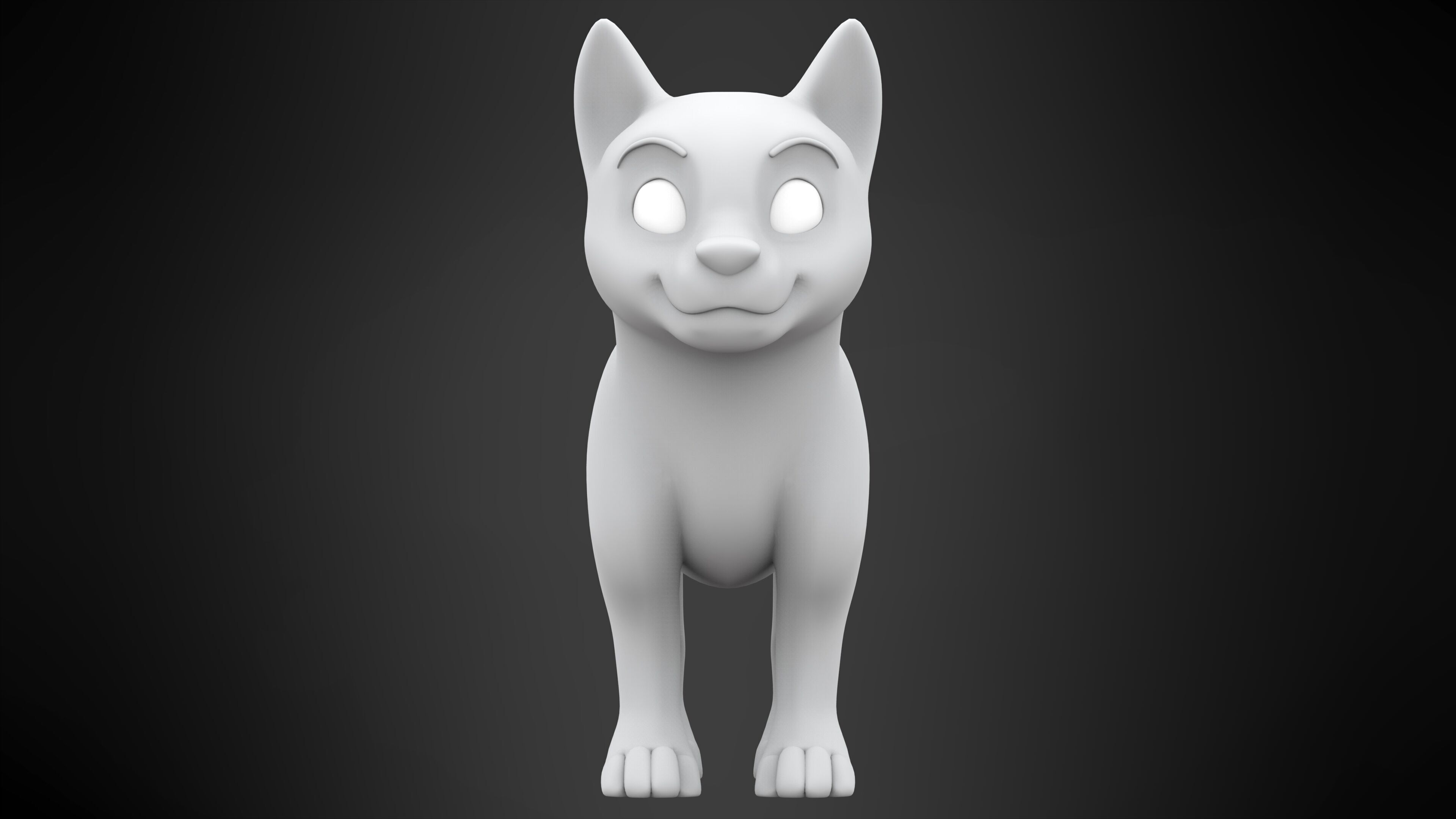 American Akita Low-poly 3D model_6