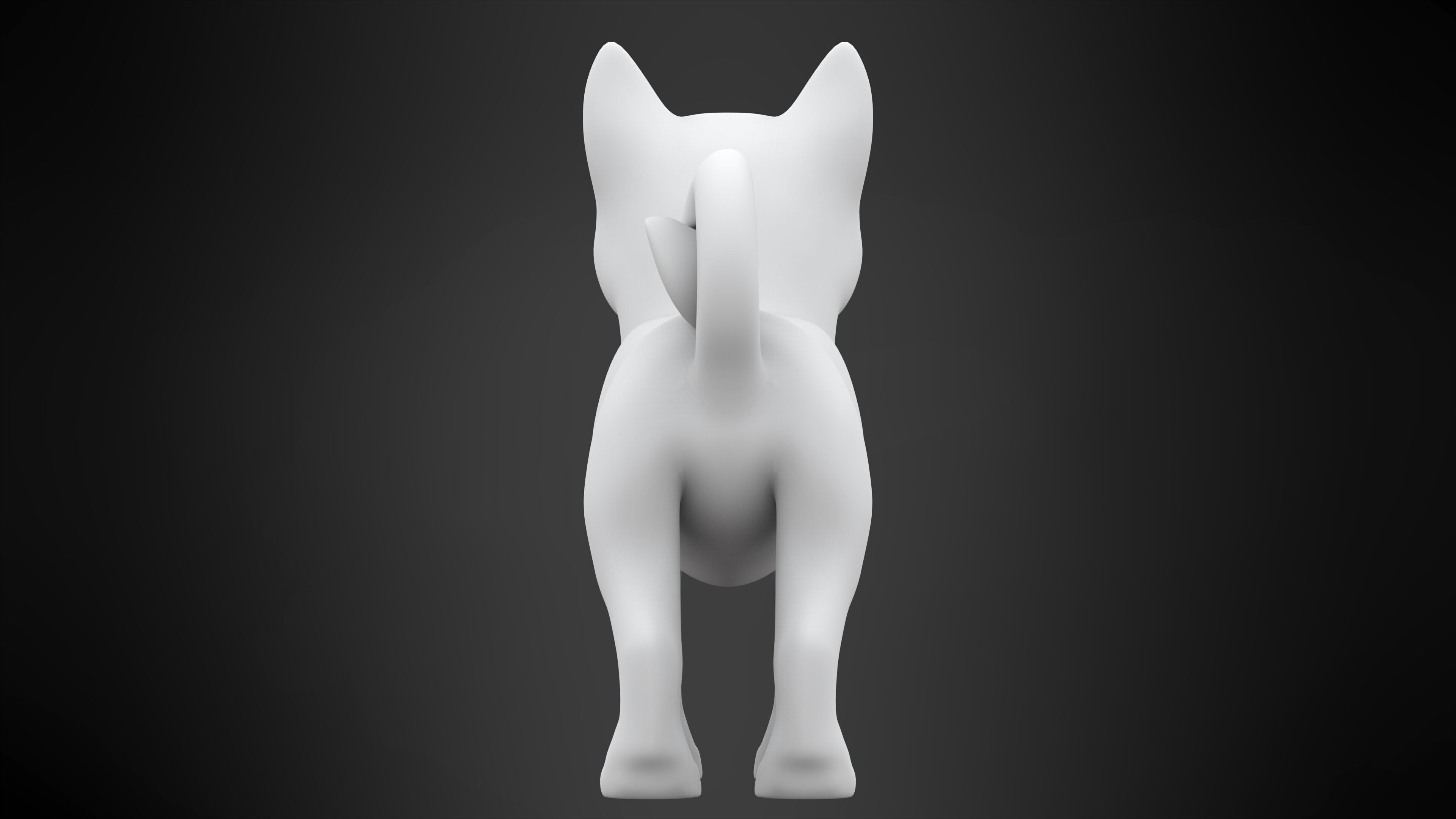 American Akita Low-poly 3D model_8