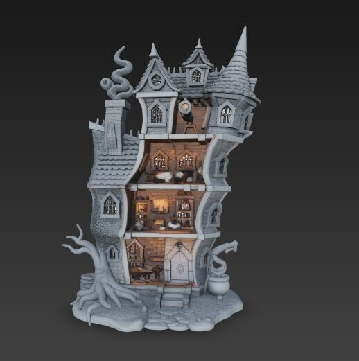 Arcane Aerie Manor 3D print model_6