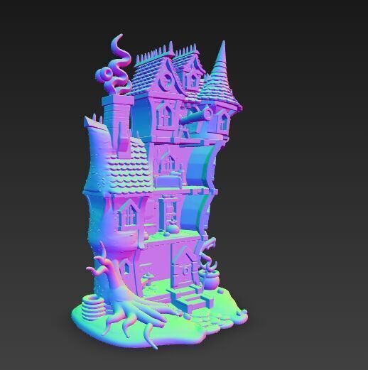 Arcane Aerie Manor 3D print model_9