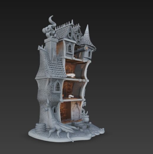 Arcane Aerie Manor 3D print model_1