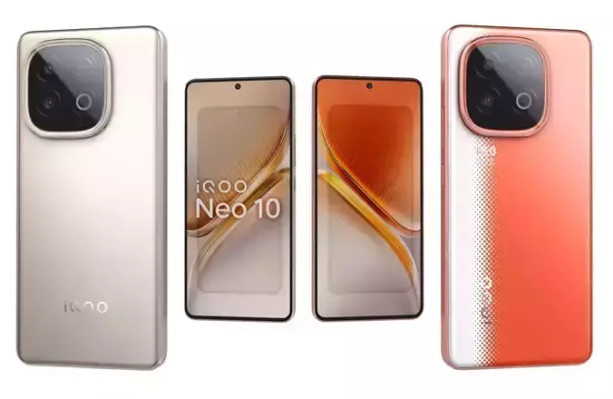 Vivo iqoo Neo 10 Blaze Orange And Titanium Chrome india